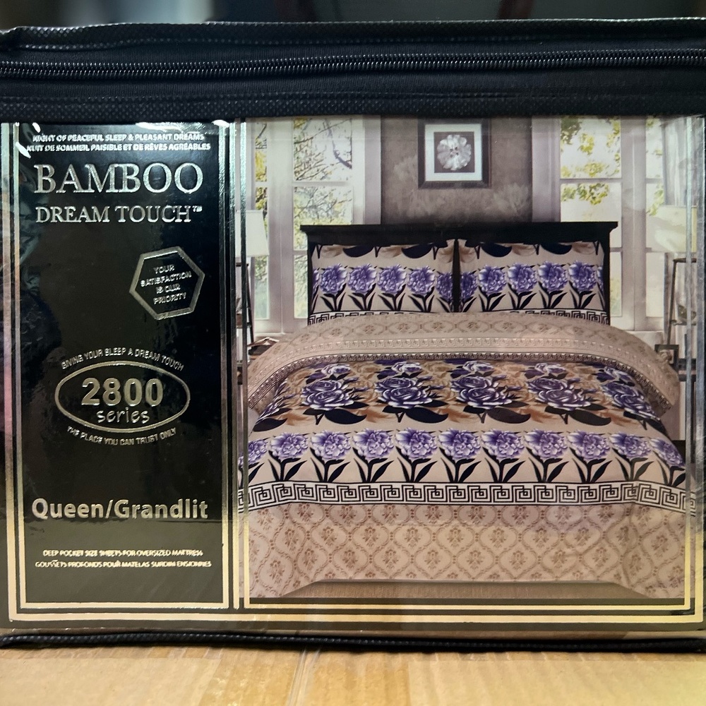 Luxury 4 Piece Queen Size Bamboo Bed Sheet